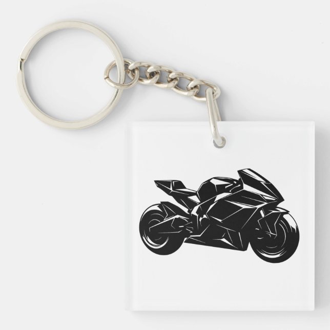 Futuristic Sport Motorcycle Design Schlüsselanhänger (Vorderseite)