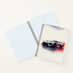 Futuristic Sports Car - Sleek AI Generated Design Notizbuch
