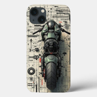 Futuristic Superbike: Tech Blueprint Architectural Case-Mate iPhone Hülle