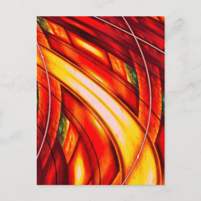 Futuristisch Abstrakt Postkarte (Vorderseite)