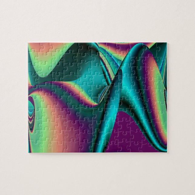 futuristisch, Abstrakter Regenbogen Puzzle (Horizontal)