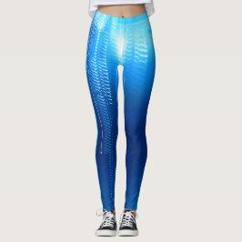 Futuristisch blaues Design auf Leggings