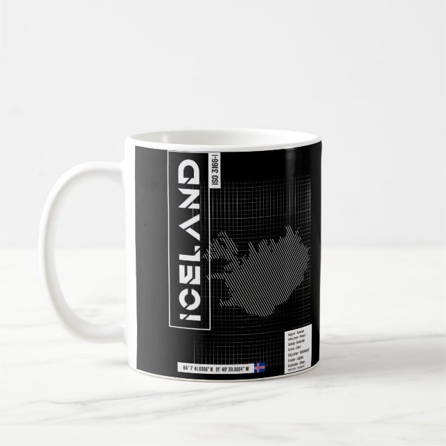 Futuristisch-Island Shape Map Kaffeetasse (Links)