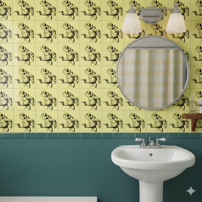 Futuristisch und nostalgisch Retro Sci-Fi Ray Gun  Fliese (Von Creator hochgeladen)