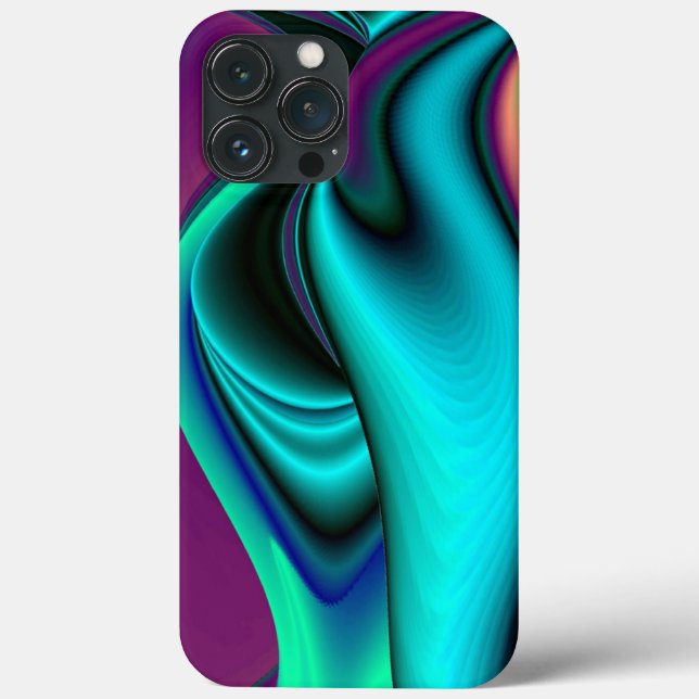 Futuristische Abstrakte 3D Metallic Rainbow Art Case-Mate iPhone Hülle (Rückseite)