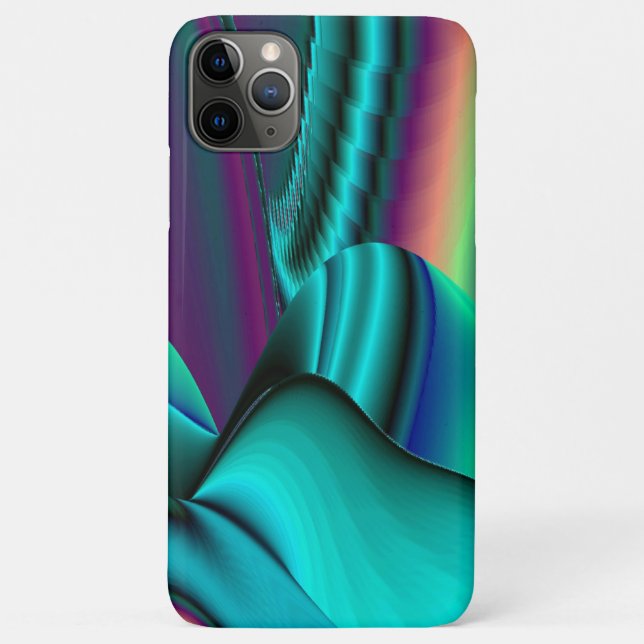 Futuristische Abstrakte 3D Metallic Rainbow Art Case-Mate iPhone Hülle (Rückseite)