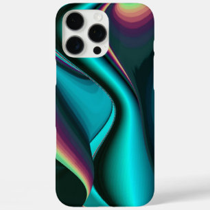 Futuristische Abstrakte 3D Metallic Rainbow Art iPhone 16 Pro Max Hülle