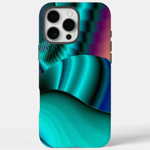Futuristische Abstrakte 3D Metallic Rainbow Art iPhone 16 Pro Max Hülle