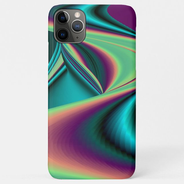 Futuristische Abstrakte 3D Metallic Rainbow Art Case-Mate iPhone Hülle (Rückseite)