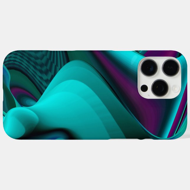 Futuristische Abstrakte 3D Metallic Rainbow Art Case-Mate iPhone Hülle (Rückseite (Horizontal))