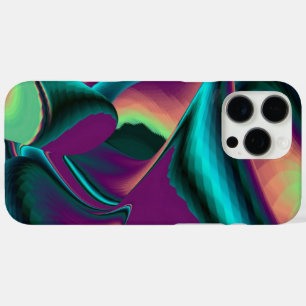 Futuristische Abstrakte 3D Metallic Rainbow Art iPhone 16 Pro Max Hülle
