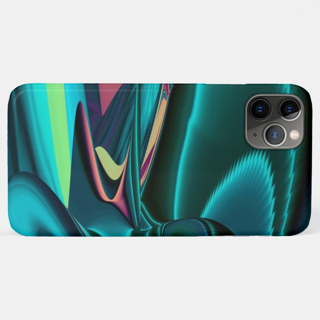 Futuristische Abstrakte 3D Metallic Rainbow Art Case-Mate iPhone Hülle (Rückseite (Horizontal))