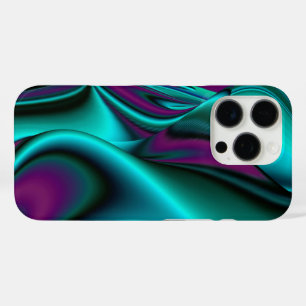 Futuristische Abstrakte 3D Metallic Rainbow Art iPhone 16 Pro Hülle