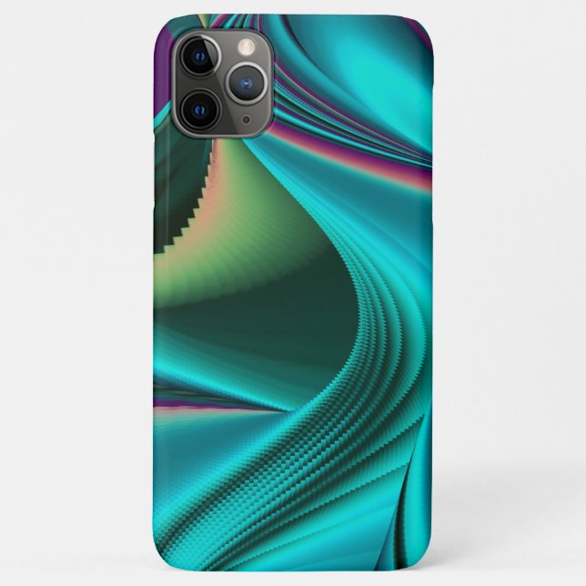 Futuristische Abstrakte 3D Metallic Rainbow Art Case-Mate iPhone Hülle (Rückseite)