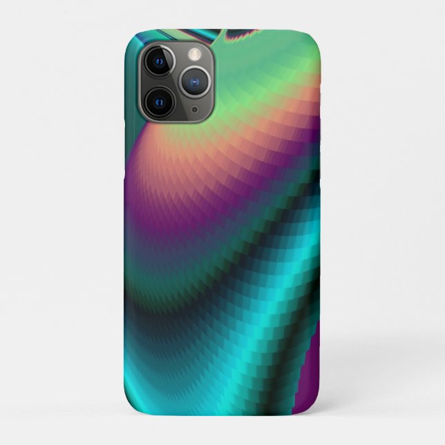 Futuristische Abstrakte 3D Metallic Rainbow Art Case-Mate iPhone Hülle (Rückseite)