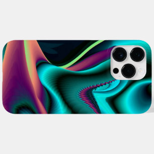 Futuristische Abstrakte 3D Metallic Rainbow Art Case-Mate iPhone 14 Pro Max Hülle