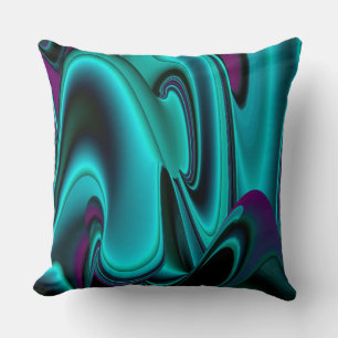 Futuristische Abstrakte 3D Metallic Rainbow Art Kissen