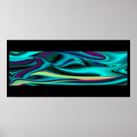Futuristische Abstrakte 3D Metallic Rainbow Art