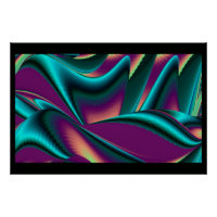 Futuristische Abstrakte 3D Metallic Rainbow Art