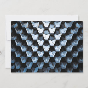 Futuristische abstrakte blaue geometrische Metallo Ankündigung