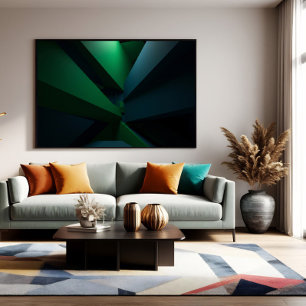 Futuristische abstrakte Geometrie Leinwanddruck
