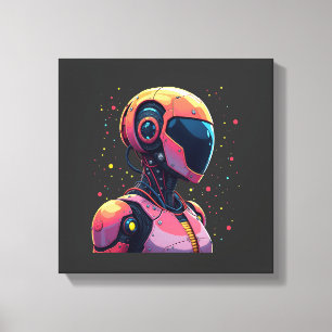 Futuristische AI Robot Leinwand Wall Art - Bold Co