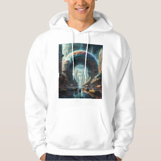 Futuristische Alien Planet Portal mit Magic Gate Hoodie