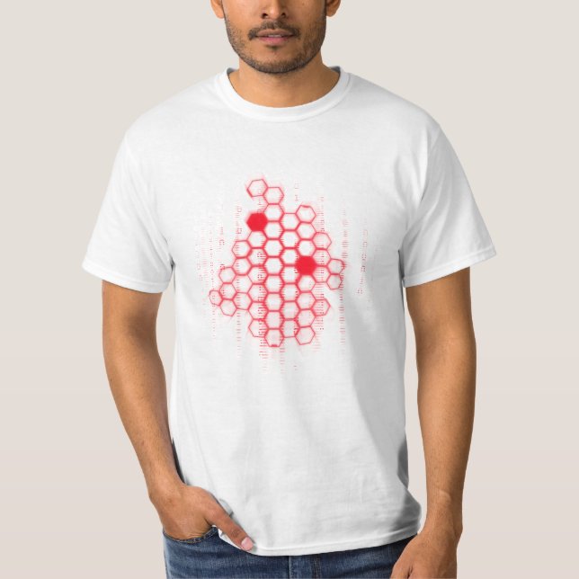 Futuristische Bienenwabe T-Shirt (Vorderseite)