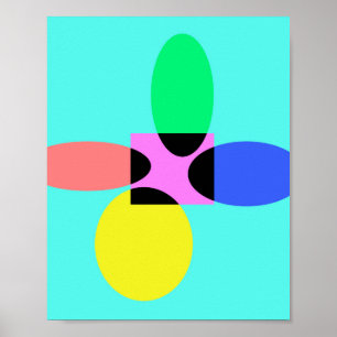 Futuristische Blume Poster