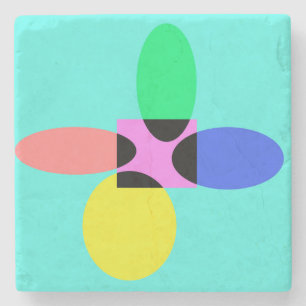 Futuristische Blume Steinuntersetzer