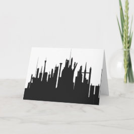 Futuristische City Skyline Feiertagskarte