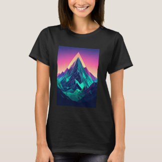 Futuristische Cyber-Berge mit einem schlanken digi T-Shirt