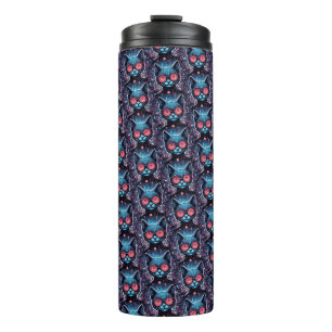 Futuristische Cyberkatze Thermosbecher