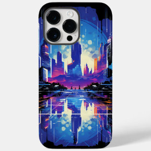 Futuristische Cyberpunk City Skyline Case-Mate iPhone 14 Pro Max Hülle