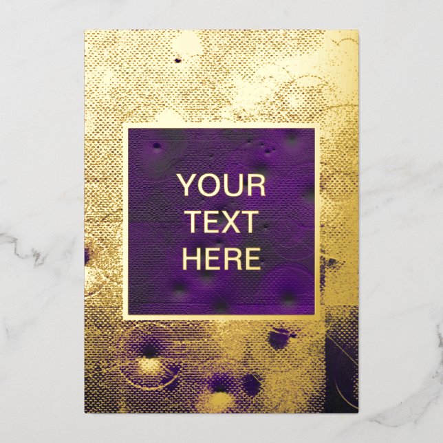 Futuristische Cyberpunk Grunge Textur Folieneinladung (Vorderseite)