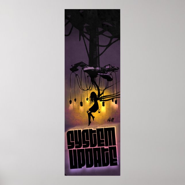 Futuristische Cyberpunk Sci Fi Fantasy VR Artwork Poster (Vorne)