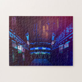 Futuristische Cyberpunk-Stadt auf Mars Puzzle