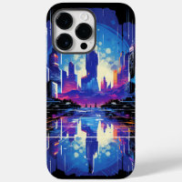 Futuristische Cyberpunk-Stadt-Silhouette