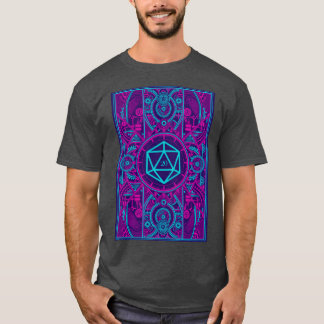 Futuristische Cyberpunk Tabletop RPG D20 Dice T-Shirt