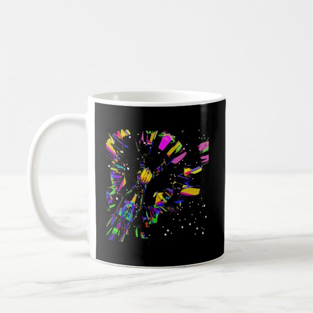 Futuristische Digital Art Kreationen Kaffeetasse (Links)