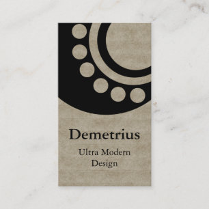 Futuristische Dimensionen Business Card, Beige Visitenkarte
