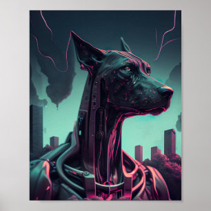 Futuristische Dogge Der Roboterbegleiter Poster