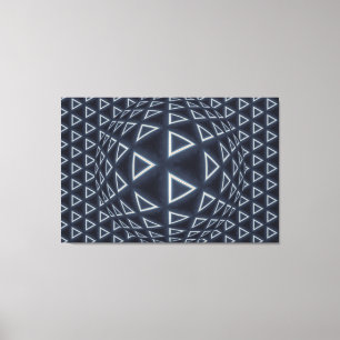 Futuristische Dreiecks-Kugel-Geometrie-Kunst Leinwanddruck