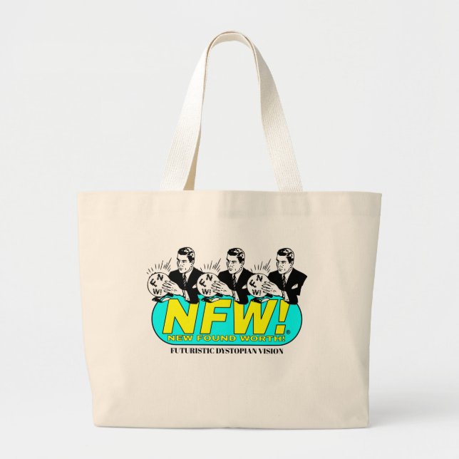 "FUTURISTISCHE DYSTOPIE" Tote Bag Jumbo Stoffbeutel (Vorne)