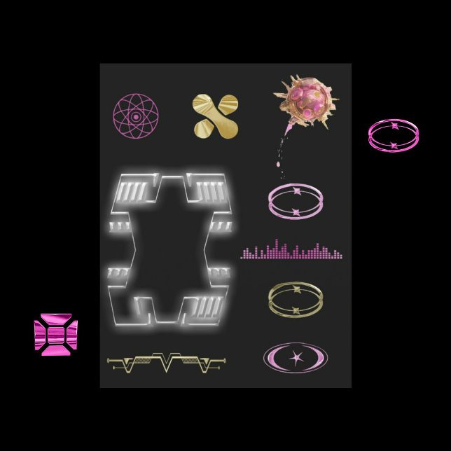 Futuristische Elemente Scrapbook-Verzierungen (Von Creator hochgeladen)