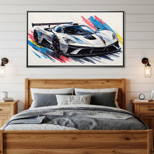 Futuristische Enthusiasten-Rennwagen Poster