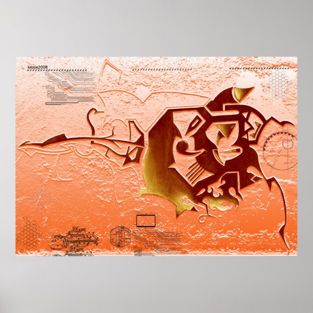 Futuristische Evo Poster Print optimiert ver. (Vorne)