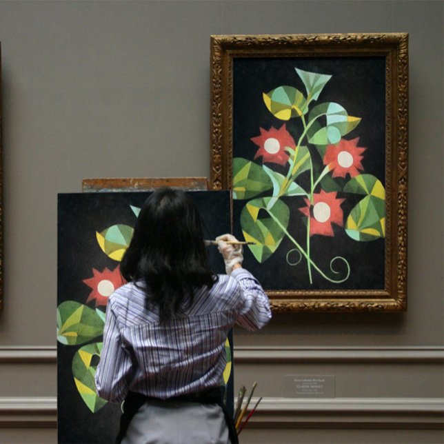 Futuristische florale Morning Glorie Abstrakte Kun Leinwanddruck (Von Creator hochgeladen)