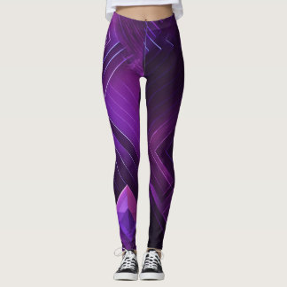 Futuristische geometrische Legierung in Lila- und  Leggings