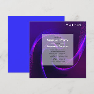 Futuristische geometrische virtuelle Geburtstagspa Einladung